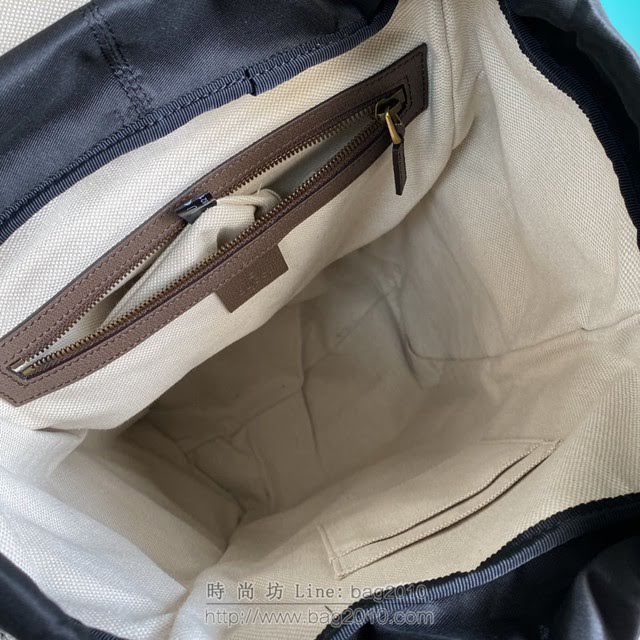 Gucci古馳包包 G家新款雙肩包 460029 古奇男士後背包 新款PVC刺繡雙肩包 gdj1419